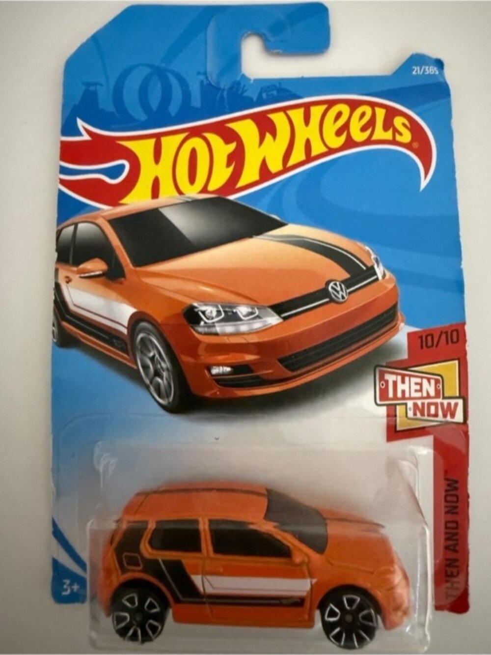 Hot Wheels Volkswagen Golf MK7 Then and Now 10/10 (2017) Orange New